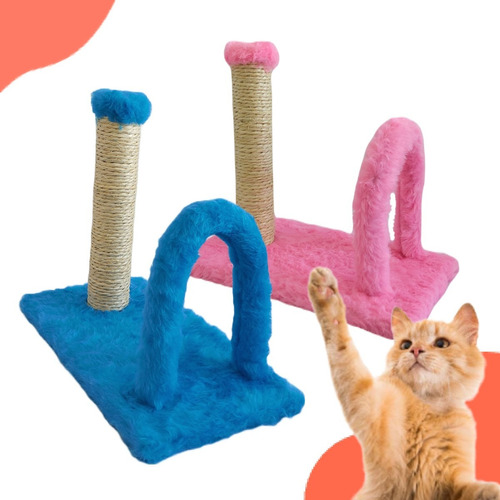 Arranhador Para Gatos Mini Poste Com Obstáculo Ld Pet Cor Azul