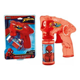 Spiderman Burbujero Automatico Luz A Pila C Solucion Ditoys Color Rojo