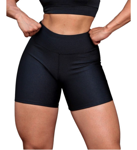 Shorts Curto Meia Coxa Fitness Treino Não Fica Transparente