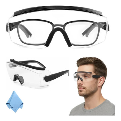 WEKEZHU Gafas De Seguridad Adjustable Sobre Gafas Antivaho Anti-impacto.Prueba De Polvo Y Salpicaduras,negro | Meses sin interés
