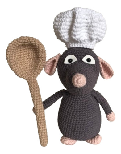 Remy Amigurumi Ratatouille Muñeco Tejido A Crochet Chefcito