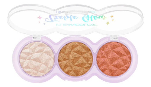 Paleta Trío De Iluminador Treble Glow Kleancolor