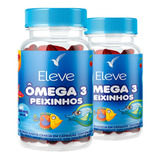 Kit Ômega 3 Peixinhos Infantil 240 Caps Mastigáveis Cereja