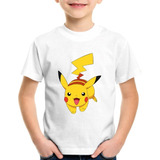 Polera Pikachu Pokémon Pika Pikachu Corriendo Niño Niña