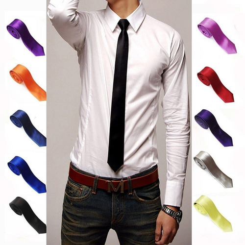 Corbatin Corbata Angosta Ideal Para Traje Muchos Colores 
