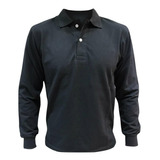 Chomba Hombre Manga Larga Cuello Polo Pique Remera