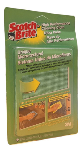 Paño Microfibra 3m Original 30x32cm Premium Lustrado Secado