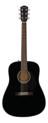 Guitarra Acústica Fender Classic Design Cd-60s Para Diestros Black Brillante