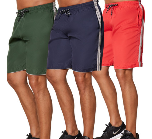 Bermuda Masculino Kit Com 3 Shorts  Usar No Dia A Dia