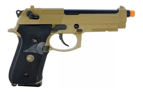 Pistola Airsoft We M92 Blowback Green Gás Metal Tan/preto