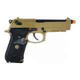 Pistola Airsoft We M92 Blowback Green Gás Metal Tan/preto