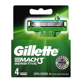 Gillette Cartuchos Repuesto De Afeitar Mach3 Sensitive 4 Un