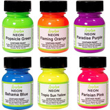 Kit De Pintura Acrílica Piel Cuero 6 Colores 29.5ml Neon