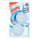2 Pastillas Limpiadoras Harpic® White & Shine Cloro 45g C/u