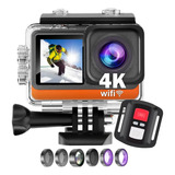 Cámara De Acción Wifi 4k Nativo 16mp Deportiva Ausek At-q80r