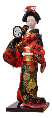 Japonés Geisha Kimono Doll Decorativo Tradicional Oriental
