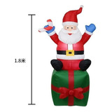 Bolsa Inflable De Papá Noel De 1,8 M, Regalo Inflable [u]