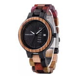 Reloj De Madera Estuche Personalizado Bobo Bird Fechador P14