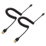 Cable Matters - Paquete De 2 Cables Usb En Espiral (micro Us