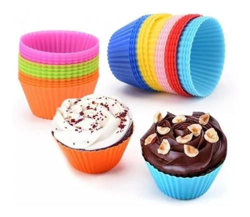 Molde Muffins Silicona Individual X12 Cupcakes