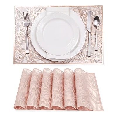 Mantel Individual Tapete Mesa Comedor Pvc Lavable Vittori Rosa Gold 6 Piezas | MercadoLibre