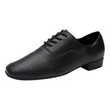 Zapatos De Baile De Cuero Negro Con Estilo Para Hombre Con