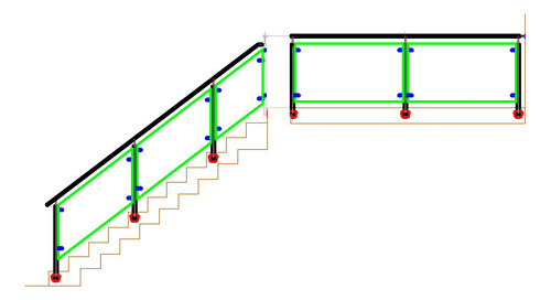 Barandas  Acero Inoxidable Para Escaleras, Balcones, Vidrio Templado.