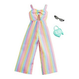 Ropa Para Muñecas Mono De Rayas Arco Iris Barbie