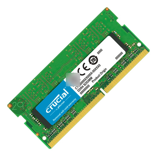 Memoria Ram Para Portatil Color Verde 8gb Crucial Cb8gs2666 