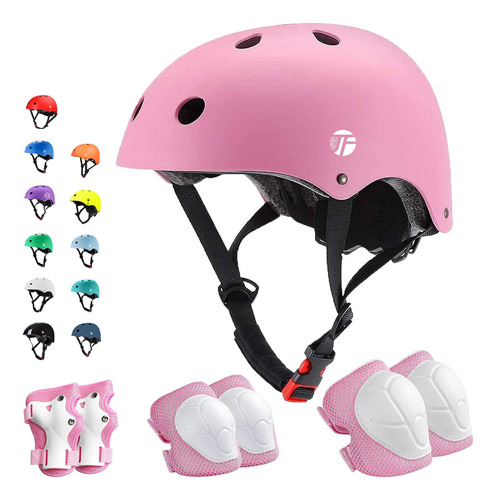 Kit De Protección Infantil Para Bicicleta Y Patinaje Casco R