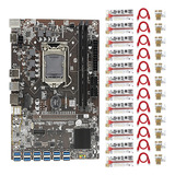 Placa Base B250c Btc Mining 12 Usb3.0 A Ranura Gráfica Pcie