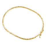 Pulseira Bracelete Rígido Torcido - Prata 925 Dourada 18k