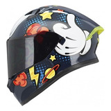 Casco Integral Para Moto Roda Eyestoon Azul