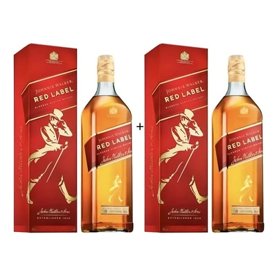 Whisky Red Label 1litro Johnnie Walker - 2 Un | Parcelamento sem juros