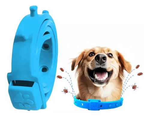 Collar Repelente De Pulgas Y Garrapatas Para Perros Azul