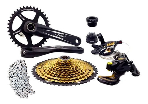 Transmision Grupo Bicicleta Mtb Ltwoo 1x12v Plato 38t Gold