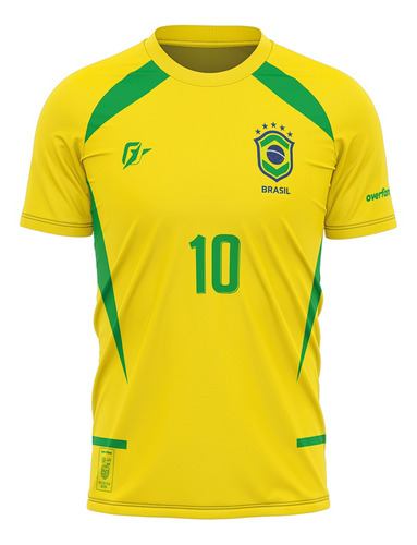 Camiseta Filtro Uv Brasil Canarinho Torcedor Retrô Penta