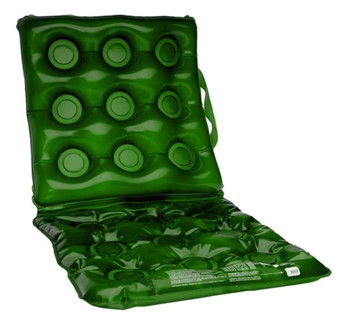 Almofada Gel Quadrada Caixa De Ovo Com Encosto Artflex Verde