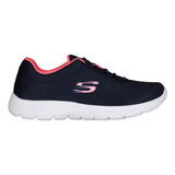 Tenis Skechers Summits Color Marino/coral - Adulto 5 Mx