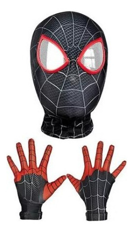 Máscara Y Guantes De Cosplay De Spiderman Miles Morales, Col