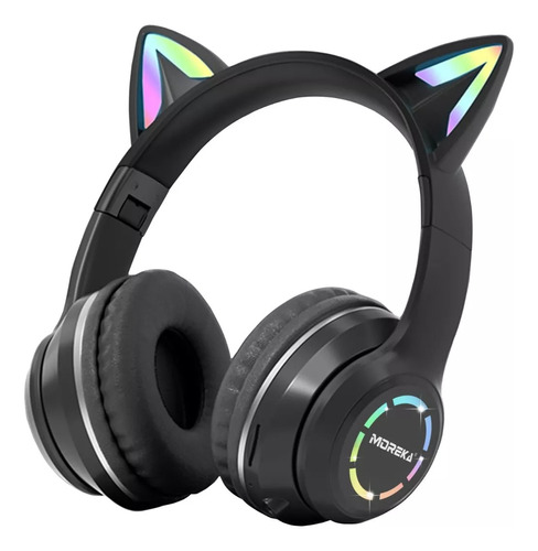 Audifonos Orejas De Gato Bluetooth 5.3 Led Regalo Para Niños