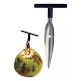 Fura Coco Furador Perfurador Manual Abridor Inox Facil Uso