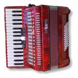 Acordeon Todeskini 60 Baixos Vermelho