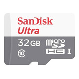 Micro Sd 32gb Clase 10 Sandiks 80mb/s Original Garantia 1año