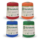 Kit 4 Unidades Barbante Euro Roma 600g N 6 E 8 Escolha A Cor