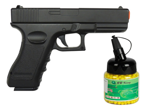 Pistola Barata Airsoft Full Metal Glock V20 + 1000 Bolinhas