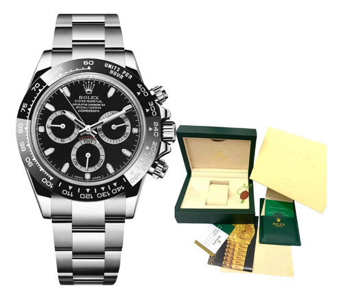 Relógio Rolex Daytona Preto Máquina Super Eta Swiss Clean