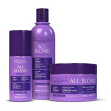 Kit All Blond 300ml - Shampoo, Máscara E Spray 
