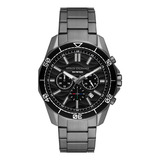 Reloj Hombre Ax Spencer De Acero3 44mm Correa Plomizo