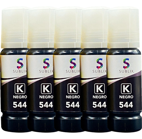 5 Botella Negro Para Epson T544 L1110 L3110 Tinta Compatible